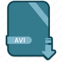 avi, document, extension, file, folder, format, paper