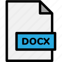 docx, extension, file, file format, file formats, format, type