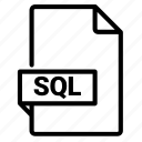 file, format, sql, sql icon