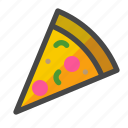 pizza slice, food and beverage, food, culinary, menu