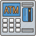 atm, banking, cash, machine, withdrawing