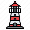 lighthouse, tower, building, floating, light