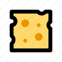 cheese, breakfast, cooking, pizza, slice, dairy, food