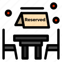 dinner, food, meal, reserved, table