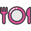 dining, fork, knife, plate, restaurant 