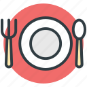 dining, fork, knife, plate, restaurant