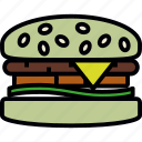 fast, food, hamburger