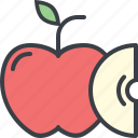 apple, eating, food, health, nutrition, slice