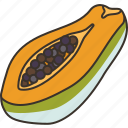 papaya, fruit, papin, food, salad