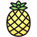 pineapple, fruit, food, tropical, healthy