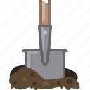 earth, garden, gardening, shovel, tillage, tool