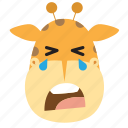 africa, animal, emoticon, giraffe, head, zoo