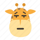 africa, animal, emoticon, giraffe, head, zoo