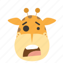 africa, animal, emoticon, giraffe, head, zoo