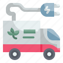 truck, electric, transportation, shipping, go, green