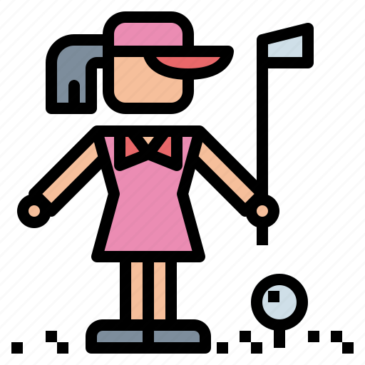 Golf, golfer, sport, woman icon - Download on Iconfinder