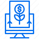 business, computer, growth, investment, money, plant, profit