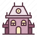 house, halloween, building