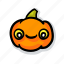 pumpkin, halloween, emoji, kawaii, cute, glad 