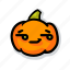 pumpkin, halloween, emoji, kawaii, cute, irony, flirting 