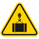 box, crane, danger, delivery, hazard, transport, warning