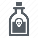 bottle, danger, deadly, poison, skull, toxic