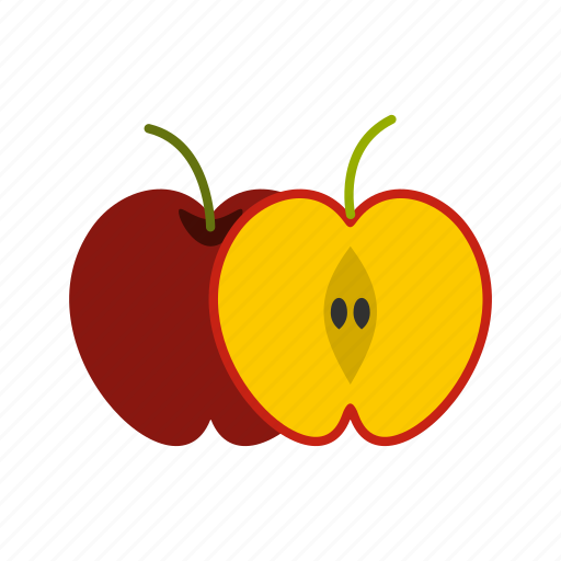 Apple, food, fruit, half, healthy, juicy, vegetarian icon - Download on Iconfinder