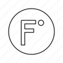 degree, fahrenheit, fahrenheit scale, forecast, temperature, thermometer, weather