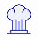 cap, chef, cooker, hat, restaurant