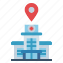 buildings, clinic, health, healthcare, hospital, location, medical