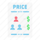 price, list, menu, sale, checklist