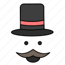 hat, hipster, men, moustache, movember