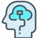 cloud, head, human, mind, thinking