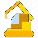 bulldozer, dig, excavator, loader, machinery, mining, tractor