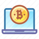 crypto, bitcoin, laptop, app