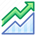 finance, chart, bull, rise