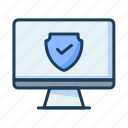 desktop, shield, safe, protected, security, safety