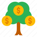 growth, investment, money, profit, tree