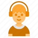 boy, male, child, exercise, avatar, headphone, music