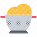 chef, colander, cook, cooking, kitchen, pasta