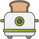 appliance, bread, breakfast, grill, toaster