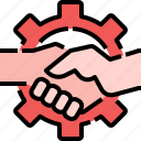 handshake, workers, labour, partner, engineer, gear