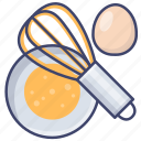 whisk, mixer, beater, egg