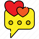 love, like, favorite, heart, chat