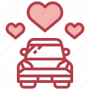 car, wedding, heart, love