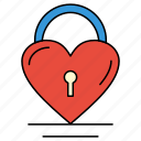 heart, lock, love