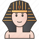 ancient, egypt, golden, headwear, pharaoh