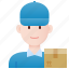 delivery, driver, mailman, postman, service 