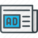 ad, advertising, marketing, newspaper