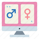 computer, female, male, sex